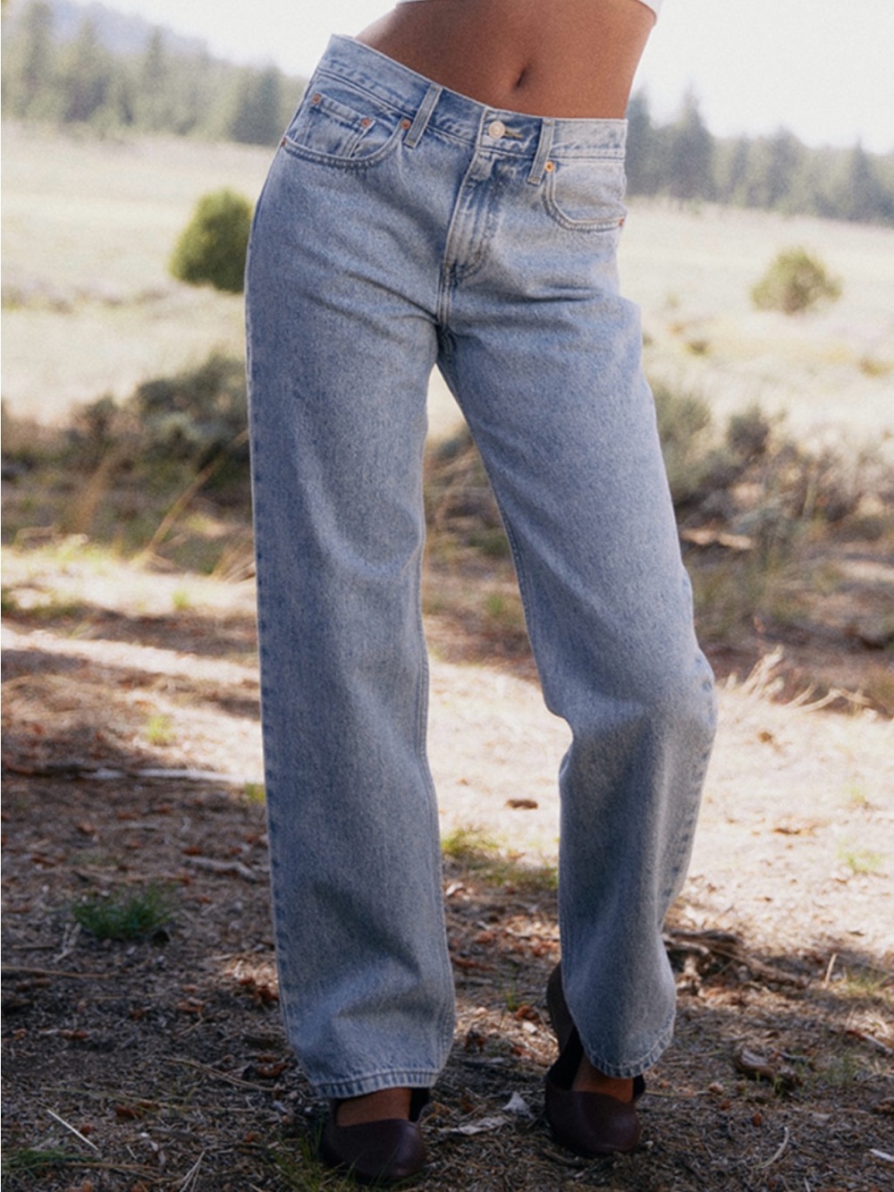 Levi's Low Pro Women’s Straight Leg Jeans in Light Denim Wash